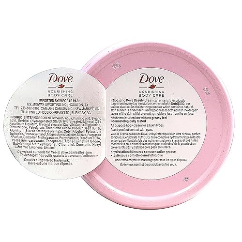 Dove Nourishing Body Care Face, Hand and Body Beauty Cream for Normal to Dry Skin Lotion for Women with 24 Hour Moisturization, 2.53 FL OZ (Pack of 3) - Image 3