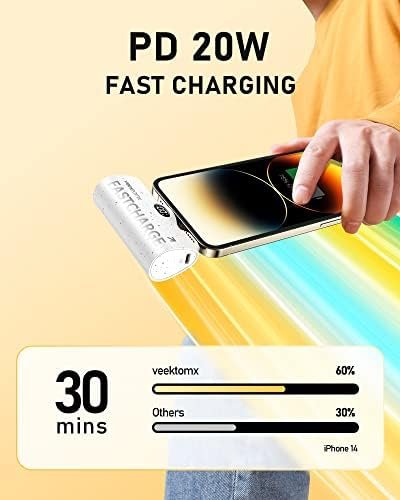 VEEKTOMX Mini Portable Charger for iPhone, Small Power Bank Fast Charging 5000mAh PD Battery Pack Compatible with iPhone 14/14 plus/14 Pro Max/13/13Pro Max/12/12Mini/11/XR/XS/X/8/7 Travel Essentials - Image 2