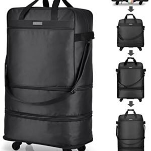 Hanke Expandable Foldable Luggage Bag Suitcase Collapsible Rolling Travel Luggage Bag Duffel Bag for Men Women Lightweight Suitcases