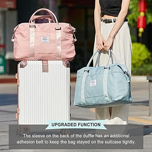 HYC00 Travel Duffel Bag, Sports Tote Gym Bag, Shoulder Weekender Overnight Bag for Women,Pink - Image 5
