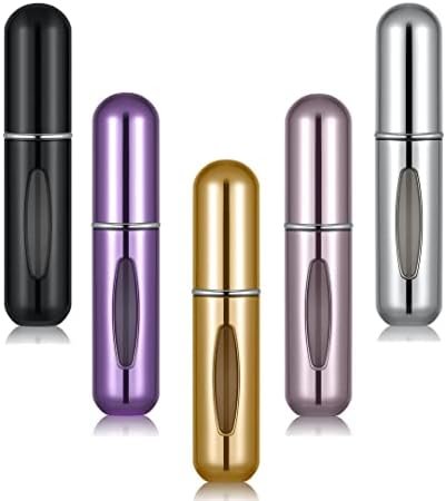 VONOVO Portable Mini Refillable Perfume Atomizer Bottle Atomizer Travel Size Spray Bottles Accessories 5 sets of 5ml/0.2oz