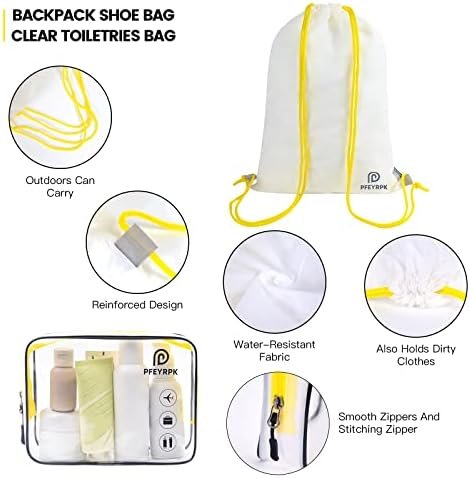 PFEYRPK Lightweight Compression Packing Cubes for Suitcases, Compressible Expandable Travel Packing Organizer with Clear Toiletries and Backpack Bag, Travel Essentials for Carry on Luggage 7 Set - Image 5