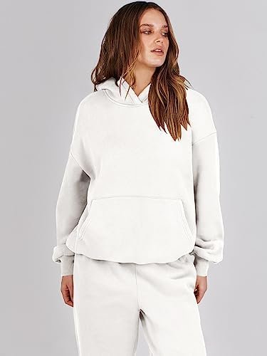 ANRABESS Women 2 Piece Outfits Hoodie Sweatshirt Tracksuit & Oversized Jogger Sweatpants Y2K Sweatsuit Set - Image 7