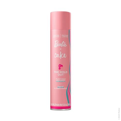 Cake Beauty x Barbie Hold Out Flexible Vegan Hairspray with Vitamin E - Lightweight Hairspray for Volume, Hold & Anti Frizz - Sulfate Free & Cruelty Free