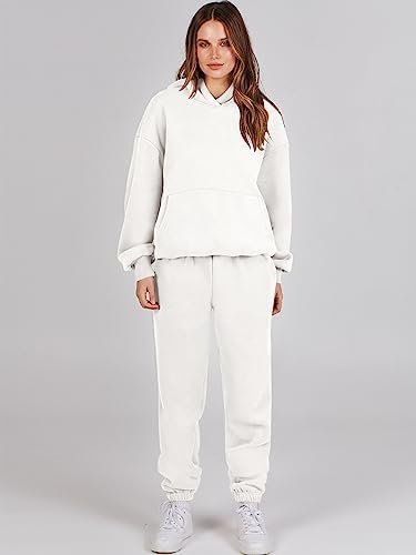 ANRABESS Women 2 Piece Outfits Hoodie Sweatshirt Tracksuit & Oversized Jogger Sweatpants Y2K Sweatsuit Set - Image 3