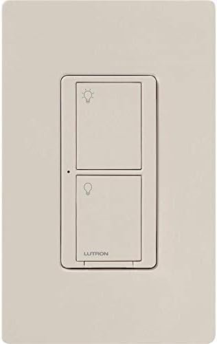 Lutron Caseta Smart Lighting Switch for All Bulb Types or Fans | Neutral Wire Required | PD-6ANS-LA | Light Almond - Image 2