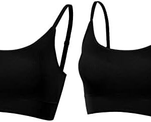 AMRIY Womens Sports Bras for Women Medium Support Wireless Bra Padded Bralettes for Women