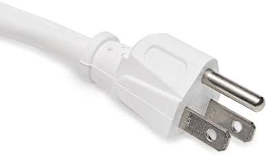 Amazon Basics Rectangular 6-Outlet, 200 Joule Surge Protector Power Strip, 2 Foot, White - Pack of 2 - Image 4