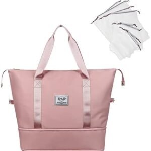 NPBAG Women Travel Duffel Bag, Multi Functional Large Expandable Weekender Carry-on Tote, Gym Workout Overnight Mommy Hospital Bag for Labor and Delivery