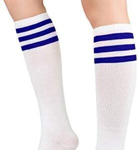 American Trends Womens Athletic Socks Outdoor Sport Socks Thigh High Tights Stockings Casual Stripes Tube Socks