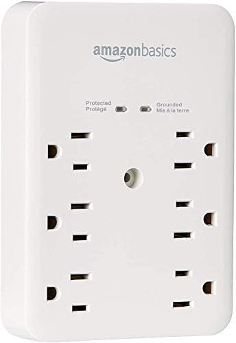 Amazon Basics 6 Outlet Wall-Mount Surge Protector, 1080 Joules - Image 6