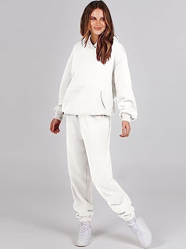 ANRABESS Women 2 Piece Outfits Hoodie Sweatshirt Tracksuit & Oversized Jogger Sweatpants Y2K Sweatsuit Set - Image 5