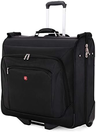 SwissGear 7895 Premium Rolling Garment Bag, Bonus Hanging Feature, Men's and Women's, Carry-on Luggage - Black