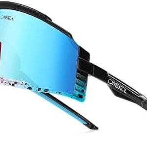 OMEKOL Two Sizes For Adults and Youth Sunglasses Sports Baseball Cycling Glasses Men Women MTB Bicycle Eyewear Outdoor