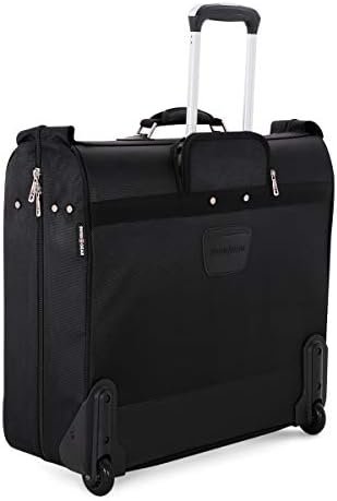 SwissGear 7895 Premium Rolling Garment Bag, Bonus Hanging Feature, Men's and Women's, Carry-on Luggage - Black - Image 8