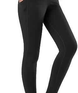 BALEAF Women's Fleece Lined Leggings Thermal Warm Tights High Waisted Yoga Pants Cold Weather with Pockets