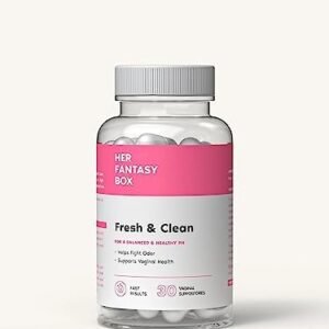 Her Fantasy Box Fresh & Clean pH Restore Vaginal Suppositories - Natural Vaginal Health Support