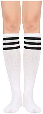 Century Star Women's Knee High Socks Athletic Thin Stripes Tube Socks High Stockings Outdoor Sport Socks - Image 2