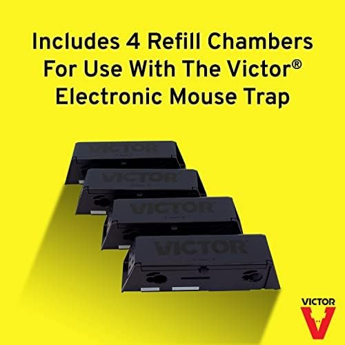Victor Chambers – 4 Pack M250S-RF4 Indoor Electronic Mouse Trap Disposable Refill Chambe, 4, Black - Image 2