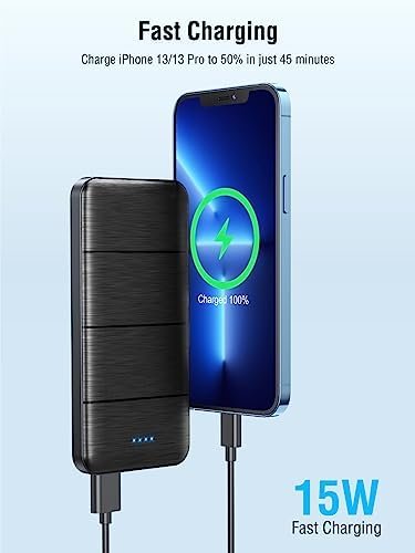 LOVELEDI Portable-Charger-Power-Bank - 15000mAh Dual USB Power Bank Output 5V3.1A Fast Charging Portable Charger Compatible with Smartphones & All USB Devices(Black) (P11) - Image 5