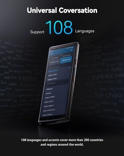 Jarvisen Language Translator Device, Two-Way Instant Voice Translator for 108 Languages, Real-Time Translation Device with Online Offline Translation, Portable Traductor for Travel, Business - Image 2