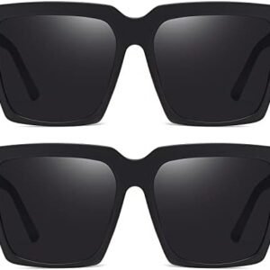 AIEYEZO Oversized Square Sunglasses for Women Men Fashion Big Frame Shades Outdoor Sports Driving Sunnies UV400 Protection