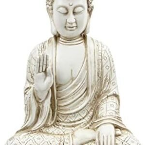 Leekung Buddha statue for home decor accents,laughing buddah statue for meditation zen garden spiritual room feng shui desk table yoga decor,small buda budda home decorations gifts antique ivory white