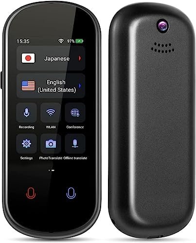 Instant Lanquage Translator Device,Electronic Foreign Language Translators,Two-Way Smart Voice and Photo Pocket Translator Real Time, 138 Languages Supported, Standy 180H, Portable Offline Translatio
