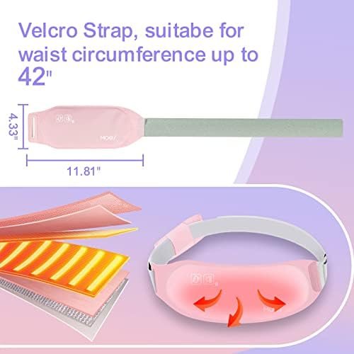 MOES HEALTH Heating Pad for Cramps, Menstrual Portable Heating Pad for Women and Girls, 3 Heat Levels and 5 Massage Modes, Gifts for Women - Image 5