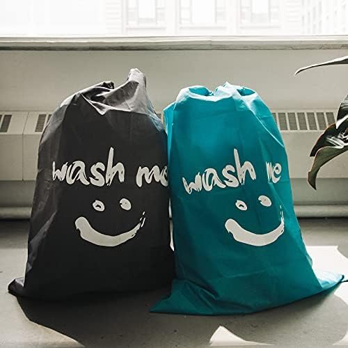 HOMEST 2 Pack XL Wash Me Travel Laundry Bag, Dirty Clothes Organizer, Large Enough to Hold 4 Loads of Laundry, Easy Fit a Laundry Hamper or Basket - Image 5