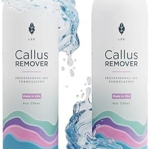 Lee Beauty Professional Callus Remover for Feet - 8 Oz, Original, Powerful Formulation - Extra Strength Gel, Home Pedicure Foot Spa Results - Cracked & Dead Dry Skin Supplies - 2 Pack