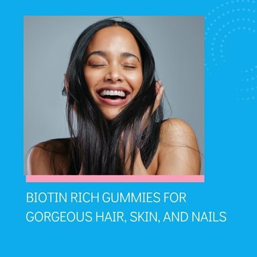 Consult Health BIOTIN Boost Biotin Rich Gummies for Gorgeous Hair, Skin and Nails - 10,000 mcg - Vitamin B Dietary Supplement - Raspberry Flavor - Black Carrot - 60 Count (1 Pack) - Image 2