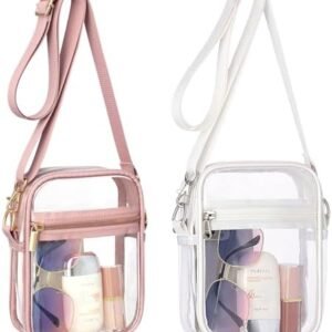PACKISM Clear Bag Stadium Approved - Clear Purses for Women Stadium Crossbody Messenger Bag for Concerts Sporting Events
