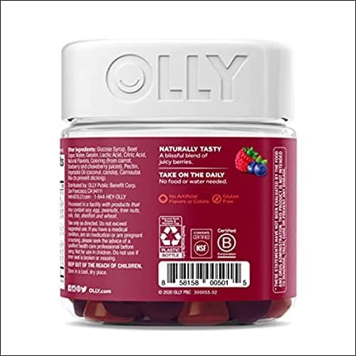 OLLY Women's Multivitamin Gummy, Overall Health and Immune Support, Vitamins A, D, C, E, Biotin, Folic Acid, Adult Chewable Vitamin, Berry, 45 Day Supply - 90 Count (Pack of 1) - Image 10