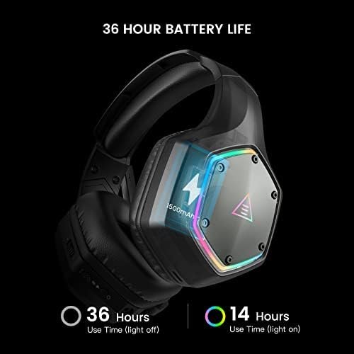 EKSA USB Wireless Headset for PC PS4 PS5-7.1 Surround Sound, Noise Cancelling Microphone, 36 Hour Battery, 2.4G USB Dongle, Game/Music Mode, Gaming Headphones for Computer, Laptop (E1000WT) - Image 5