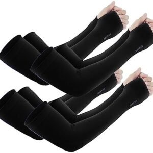 GOUNOD Sun Protection Cooling Arm Sleeves with Thumb Holes - Gardening Outdoors Sports Workouts Sunscreen Arm Sleeves