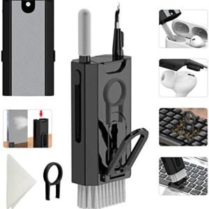 8 in 1 Electronic Cleaning kit - Keyboard Cleaner, Keyboard Cleaning Kit, Laptop Cleaner, Laptop Cleaning Kit, Electronic Cleaner Kit for Airpods Pro/Laptop/Phone(Give Away a Flannel Cloth) Black