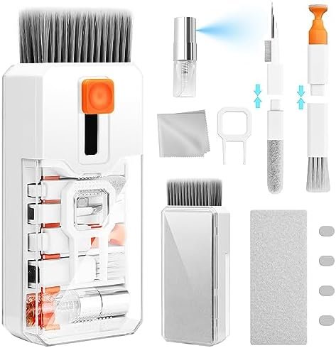 Keyboard Cleaning Kit Laptop Cleaner, 10-in-1 Computer Screen Cleaning Brush Tool, Multi-Function PC Electronic Cleaner Kit Spray for iPad iPhone Pro, Earbuds, Camera Monitor, All-in-One with Patent