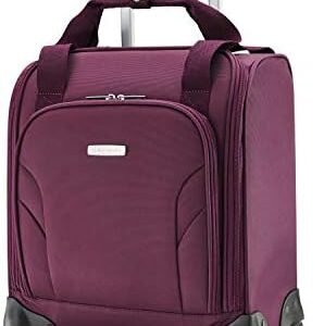 Samsonite Underseat Carry-On Spinner with USB Port, Purple, One Size