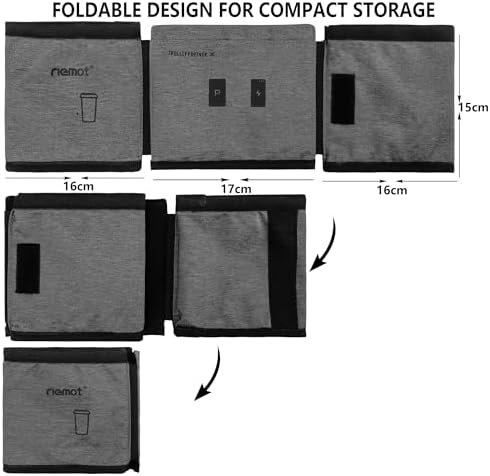 riemot Luggage Travel Cup Holder Free Hand Drink Carrier - Hold Two Coffee Mugs - Fits Roll on Suitcase Handles - Gifts for Flight Attendants Travelers Accessories - Image 6