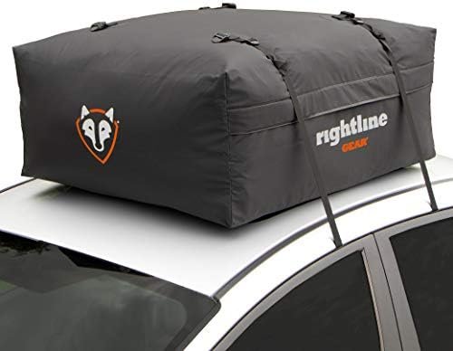 Rightline Gear Range Jr Weatherproof Rooftop Cargo Carrier for Top of Vehicle, Attaches With or Without Roof Rack, 10 Cubic Feet, Black - Image 2