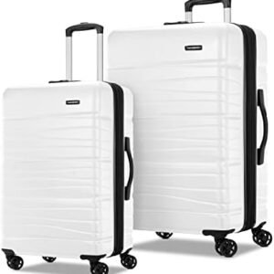 Samsonite Evolve SE Hardside Expandable Luggage with Spinners | Snow White | 2PC SET (Carry-on/Large)