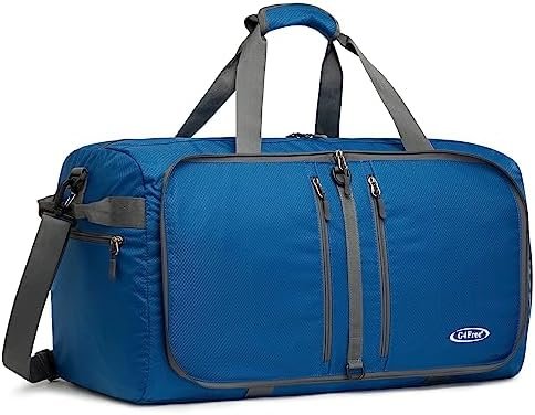 G4Free 40L 65L Foldable Duffel Bag Water Resistant Carry On Tote Bag Lightweight Packable Duffel Bag for Travel Overnight Weekender Bag for Men Women