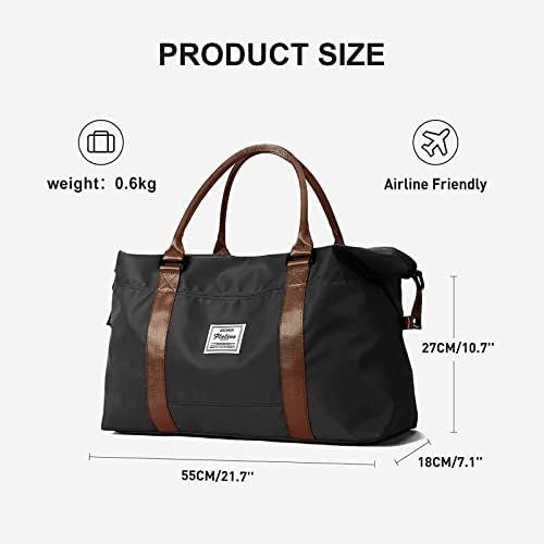 Sport Travel Duffle Bag Large Gym Tote Bag for Women, Weekender Bag Carry on Bag for Airplane, Ladies Beach Bag Overnight Bag Luggage Bag with Wet Bag Black Large Hospital Bag for Labor and Delivery - Image 2