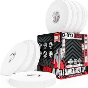 8 Pack Finger Tape | Residue Free Skin Friendly Strong Athletic Sports Tape | 0.3” x 45 Feet for Rock Climbing BJJ Jiu Jitsu Grappling MMA Martial Arts Volleyball Weight Training Wrestling Hand Tape