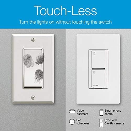 Lutron Caseta Smart Lighting Switch for All Bulb Types or Fans | Neutral Wire Required | PD-6ANS-LA | Light Almond - Image 7