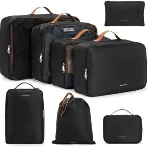 Packing Cubes, 8 Set Luggage Packing Organizers Travel Cubes Suitcase Organizer Bags Set for Travel Accessories