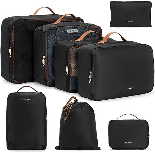 Packing Cubes, 8 Set Luggage Packing Organizers Travel Cubes Suitcase Organizer Bags Set for Travel Accessories