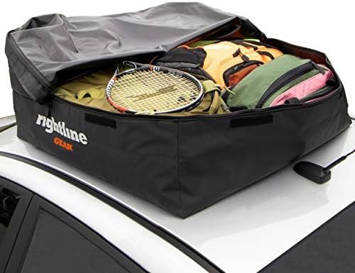 Rightline Gear Range Jr Weatherproof Rooftop Cargo Carrier for Top of Vehicle, Attaches With or Without Roof Rack, 10 Cubic Feet, Black - Image 3
