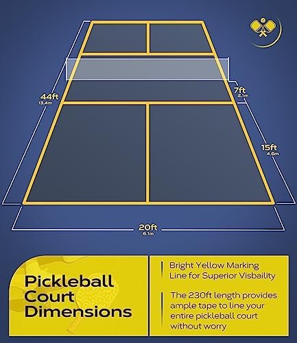 HolderProf Outdoor Pickleball Court Tape, 2in x 230FT - Pickleball Court Marking Kit, 2in x 77yd - Sports Floor Court Marking Tape| Multipurpose| Ultra Durable & Versatile - Image 2